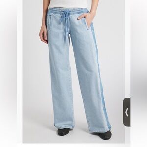 NWT PTCL Nordstrom Light Blue Side Snap Flare Jeans